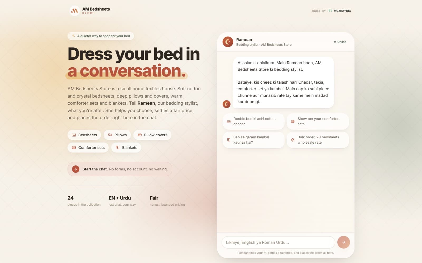 AM Bedsheets Store preview