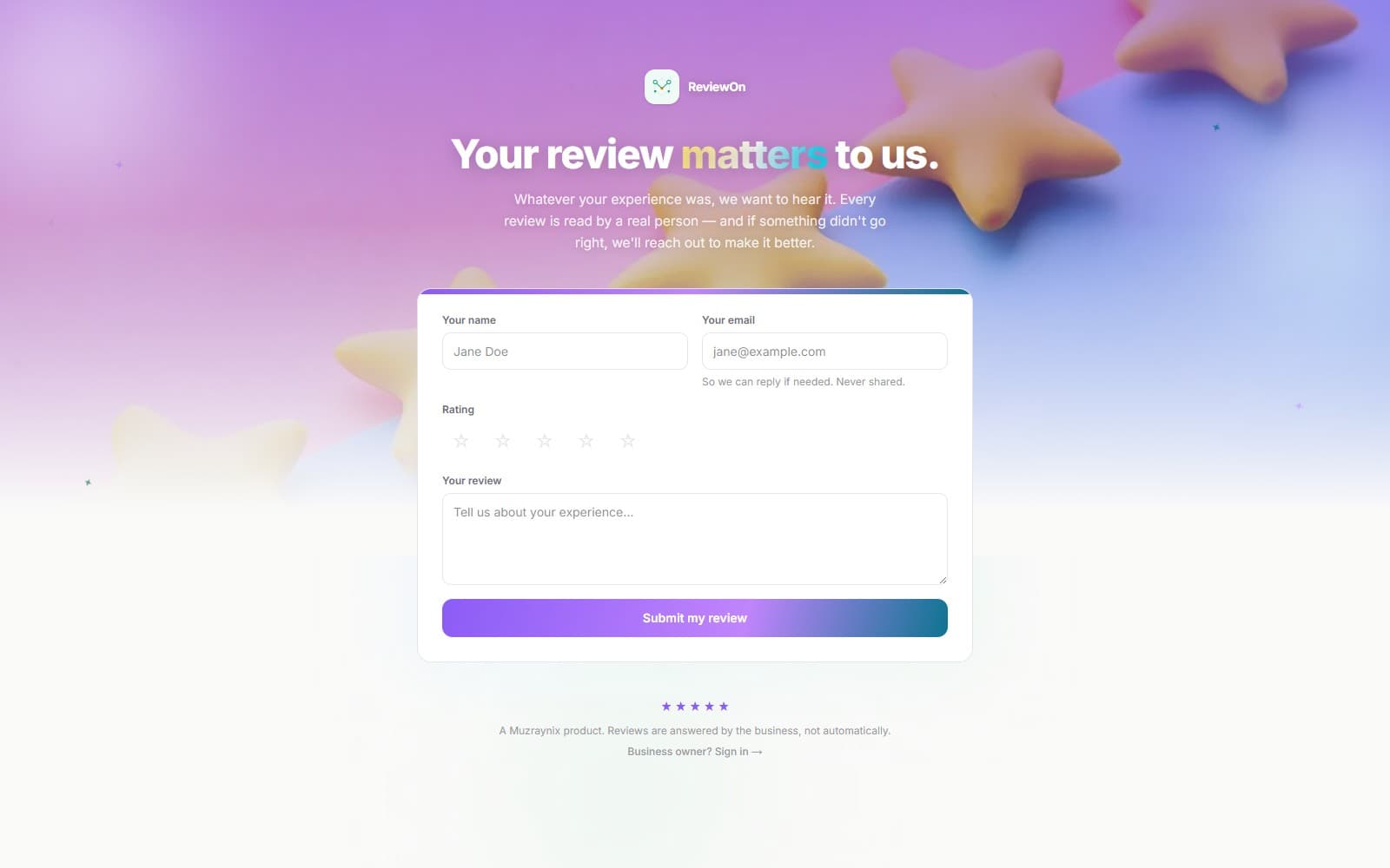 ReviewOn preview